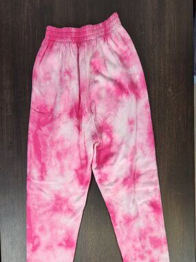 PINK Victoria’s Secret Tie Dye Jogger Sweatpants XS Pink White
